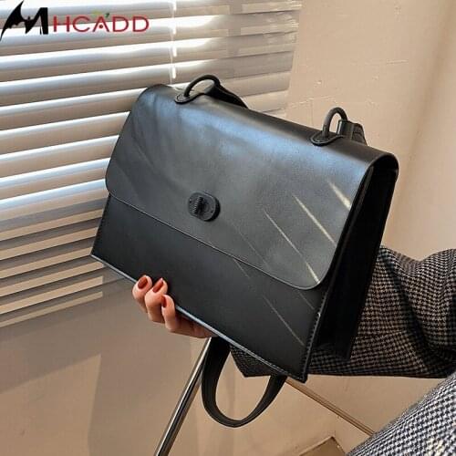 Simple Designer PU Leather Crossbody Bags for Women 2021 Branded Fashion Wide Shoulder Luxury Purses and Handbags