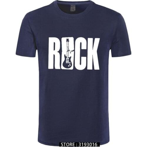 ROCK Guitars Music Pirnt T-Shirt Hip Hop Tees Tops Harajuku Classic Fashion Discount Tee Shirt for Men Fast Ship
