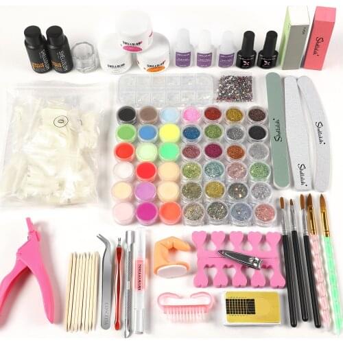 SHELLOLOH Acrylic Nail Kit With Acrylic Powder Liquid All For Manicure Nail Extension Set For Nail Manicure Set Nail Art Kit