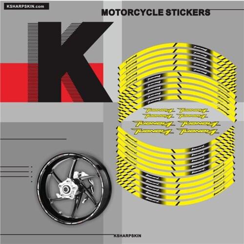 Motorcycle tyre Stickers inner wheel reflective decoration decals for APRILIA TUONOV4 tuono v4