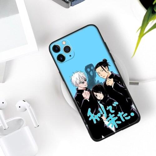 Jujutsu kaisen manga anime art silicone Phone Case FOR iPhone Se 6 6s 7 8 Plus X Xr Xs 11 12 Mini Pro Max Glass Cover Shell