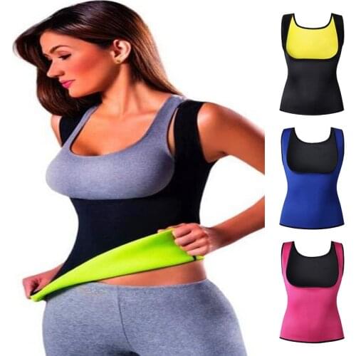 Sports Fitness Cami Vest Hot Exercise Shapers Tops Training Sweat Sleeveless Shirt Neoprene Clothes Vests Slimming Women S-XXL