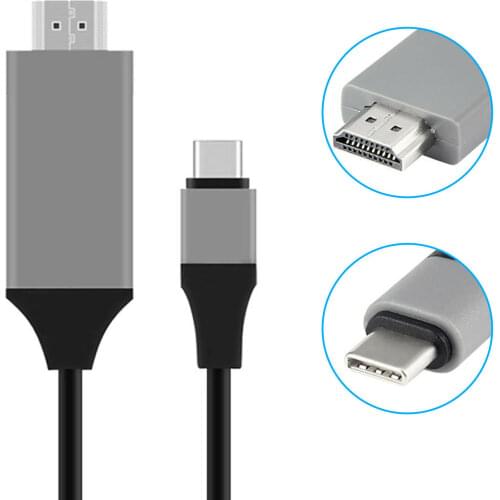 USB C Type C To HDMI-compatible 2.0 Cable 4K HD Cable 2M Audio and Ethernet for HDTV / Projector High Speed Cable