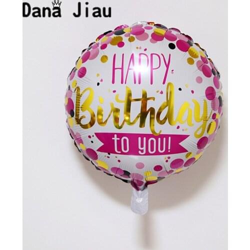 18inch happy birthday balloons sweet Party Decoration Balloon holiday Aluminum Inflatable Foil Ball kids toy