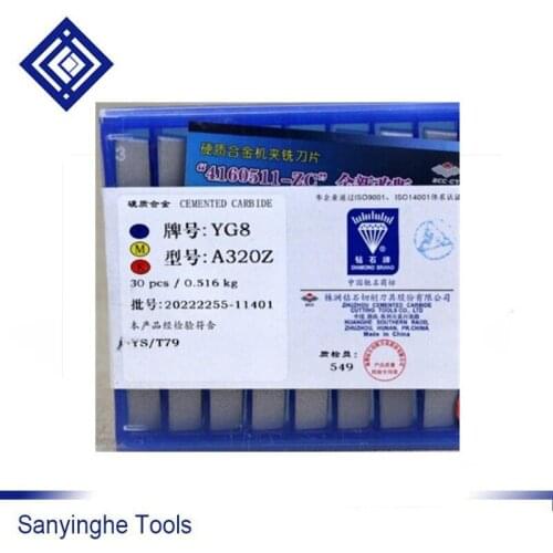 YG8 A320Z sanyinghe Zhuzhou cemented carbide 30pcs/box Welding head cutting end face external turning tools right cutter