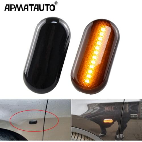 2pcs LED Side Marker Lights Amber 12V Turn Signal Light Side Repeater Panel Lamp for Nissan for Qashqai J10 for Micra C