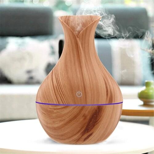 300ml USB Air humidifier Electric Aroma air diffuser wood Ultrasonic Essential oil Aromatherapy cool mist maker for home Car