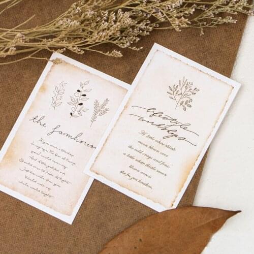5.2*8cm 54pcs Mini Card a piece of love letter theme multi-use as Scrapbooking Craft Paper DIY Decoration gift card message card