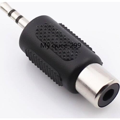 5pcs 2.5mm 3 Pole Audio Dual Channel Stereo Plug to RCA Female Socket 2.5 mm Black Adapter