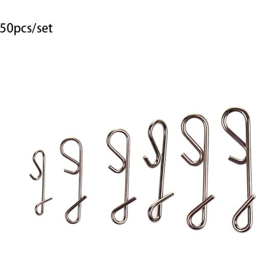 50Pcs/Pack Braid Knotless Connectors Fishing Line Wire Connector Fishing Barrel Swivel Accessories Fish Tackle Tool Lure Kit