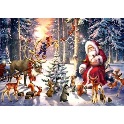 5D DIY Diamond Painting Santa Claus Full Square Diamond Embroidery Christmas Rhinestones Pictures Crafts Kit