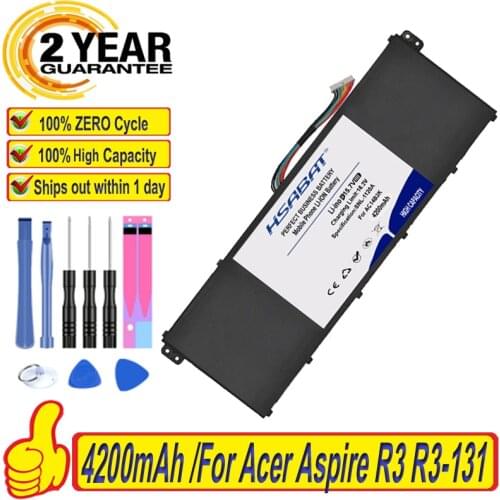 Top Brand 100% New 4200mAh AC14B3K Laptop Battery for Acer Aspire R3 R3-131T R5 R5-471T R5-571T ES1-572 Batteries