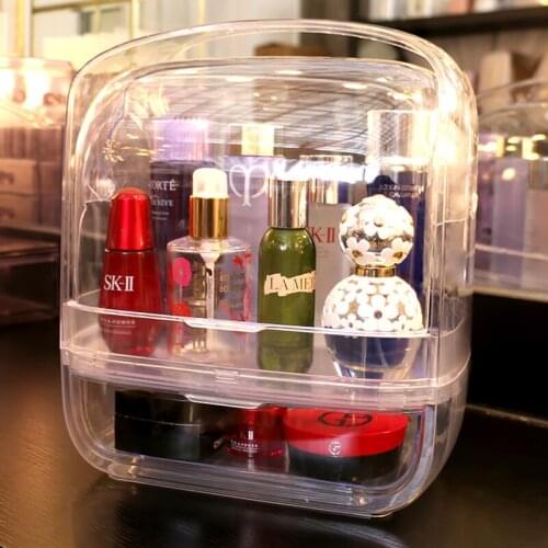 2 Layer Plastic Comestic Storage Box Makeup Organizer Brush Storage Box Jewelry Case Sundries Holder Jewelry Organizer Box