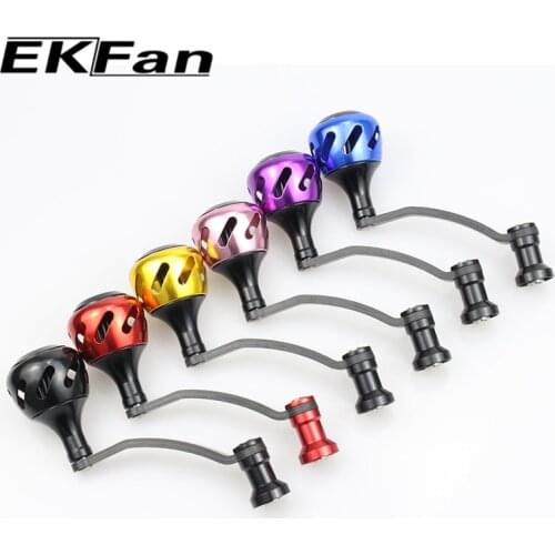 Ekfan Suitable For Shimano Daiwa Spining Fishing Reel Carbon Fiber Handle Alloy Knob 35mm