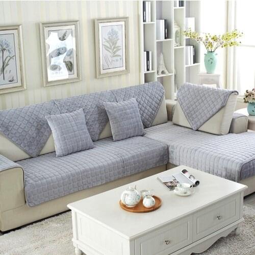 Flannel Velvet Thicken Cover For Sofa Non-slip Sofa Cover Sofa Towel Couch Cover Seat Cover for Living Room Corner Sofa Towel