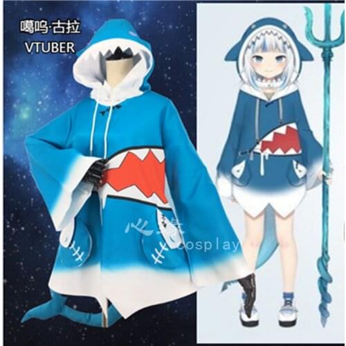 Hololive Gawr Gura Cosplay Costume For Lolita Cosplay Party Costume Custom Made Halloween Carnival Party Event