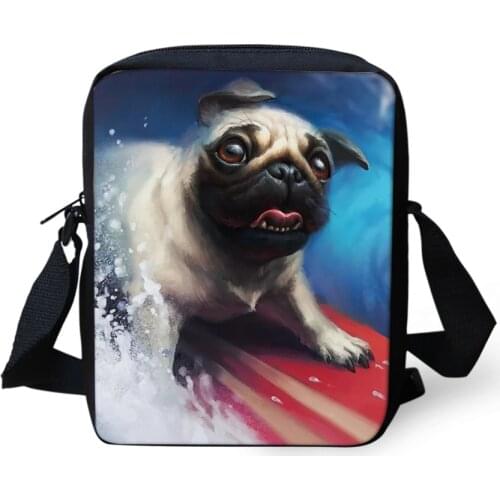 Flaps Messenger Bags Small Women Bags Cute Girls Crossbody Bag Little Bulldogs Prints Pattern Fashion Shoulder Purses