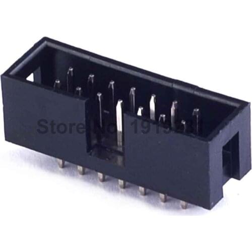 5PCS DC3-14P Straight JTAG Socket Contor For Flat Ribbon Cable 2 Row 14 Pin 2.54mm