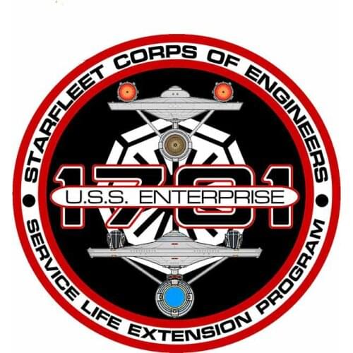 Creative Car Stickers Star Trek Starfleet Waterproof Personalized Stickers for Windows Covered with Scratch Stickers PVC