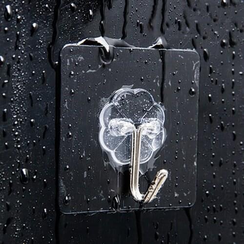 5pcs Seamless Adhesive Sticky Hooks for Wall Hanger Organizer Rack Hanging Bag Kitchen Shower Curtain Key Purse Over The Door