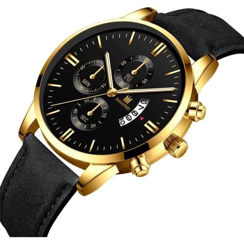 Lover Stand Mens Gold Watch