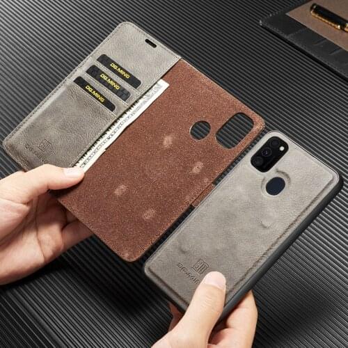 Retro Magnetic 2 in 1 Wallet Case For Samsung Galaxy M31 M30S Detachable Leather Back Cover Coque
