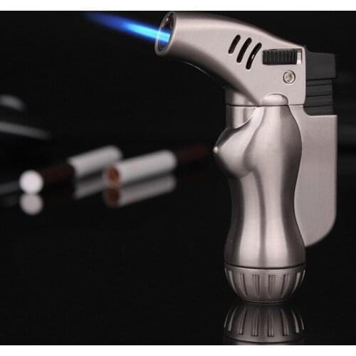 Metal Small Spray Gun Windproof Inflatable Lighter Small Welding Torch Point Cigar Moxibustion Strip Refillable Gas Lighters