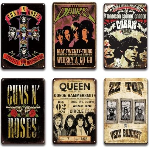 Rock N Roll Metal Poster Tin SIgn Vintage NIRVANA Metal Plate Sign Bar Man Cave Decorative Plaque Room Interior Decoration New