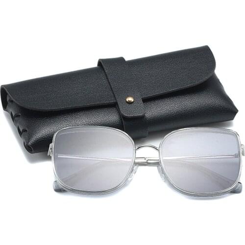 Fashion Portable Glasses Case Men Women Magnetic PU Leather Foldable Glasses Box For Eyeglass Oversize Sunglasses Pouch Hot Sale