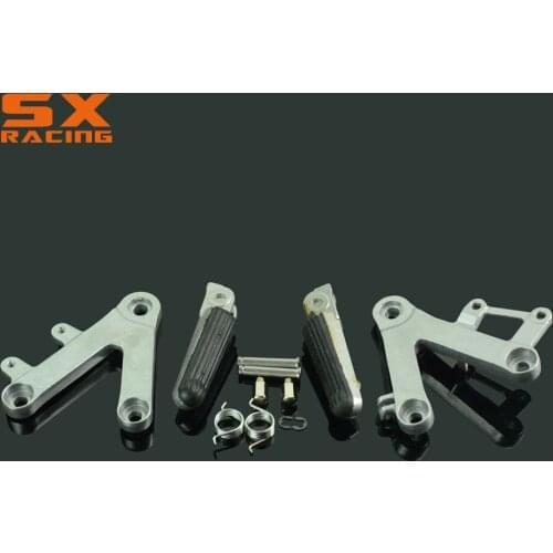 Motorcycle Silver Street Bike Front Foot Pegs Pedal Footrest For HONDA CBR400 CBR 400 NC29 NC 29 90 91 92 93 94 95 96 97