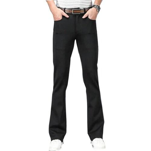 2021 new mens big flared jeans black stretch legs loose designer classic jeans