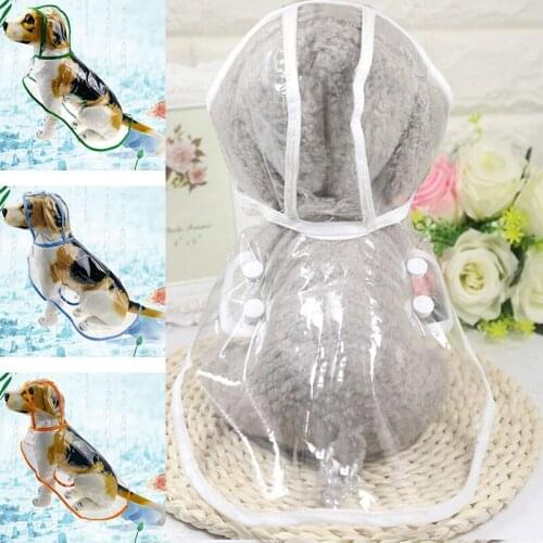 Pet Clothe Transparent Raincoat Dog Waterproof Poncho Comfortable Durable Small Medium Large Dog Products Chubasquero Perro