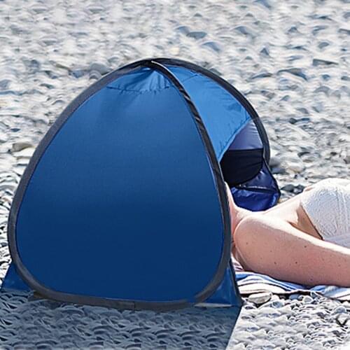 Sun Protection Outdoor Beach Tent Foldable Personal Windproof Sun Shelter Camping Garden Umbrella Face Tent with Phone Holder