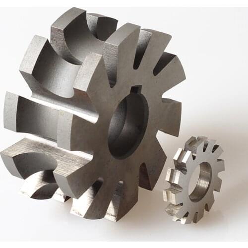 High speed steel concave semicircle milling cutter, arc milling cutter, 45mm-75mm diameter, concave Radius milling cutter