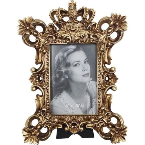 European Style Retro Frame Elegant Old Style Photo Frame Home Furnishings Frame Fine Classic Imitation Old Style Resin Frame