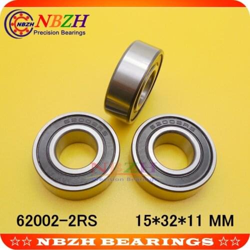 Special bearings 62002 2RS 62002-2RS 949100-3660 317-2RS B15-70D 15*32*11mm Double Shielded Deep Ball Bearings Large breadth