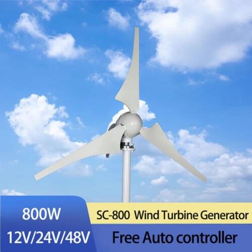 Free Energy 3/5 Blades Wind Turbine Generator 800w 12v 24v 48V High Efficient For Home Yacht Farm Low Wind Speed Start