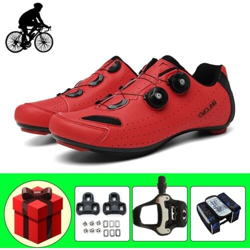 Bicycle Riding Shoes Add Pedals Breathable Self-locking Outdoor Riding Sneakers Add Pedals Bicicleta Triatlon Road Flat Shoes