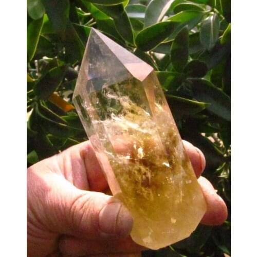 Xd j00453 AAA NATURAL CITRINE SMOKY QUARTZ CRYSTAL POINT Healing