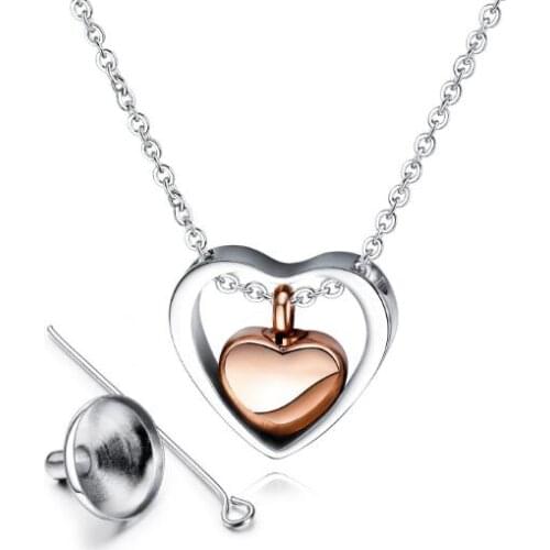 Girls Women Stainless steel sweet Heart Link Necklace Chain 20'' Gold free shipping