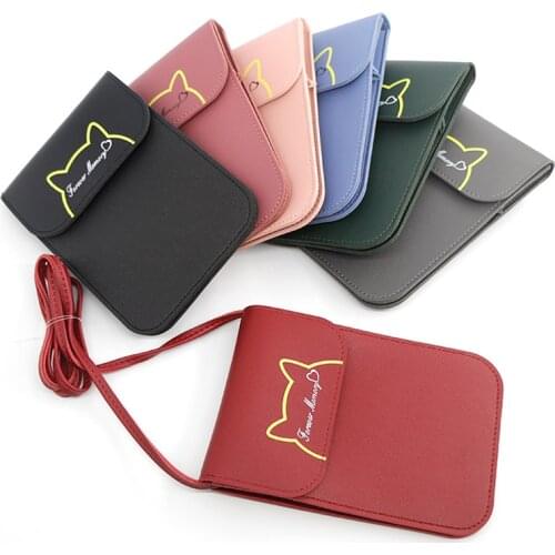 Women Phone Bag Cartoon Print Hasp Money Coin Purse Female Messenger Bag For Gift Big Capacity PU Leather Card Holder Pocket