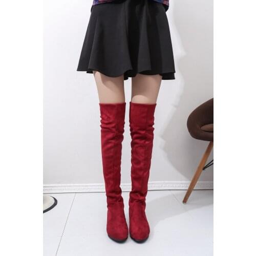 2020 Autumn Winter Women Boots Mid-Calf Martin Boots Brand Fashion Female Stretch Cotton Fabric Slip-on Boots Flat Shoes