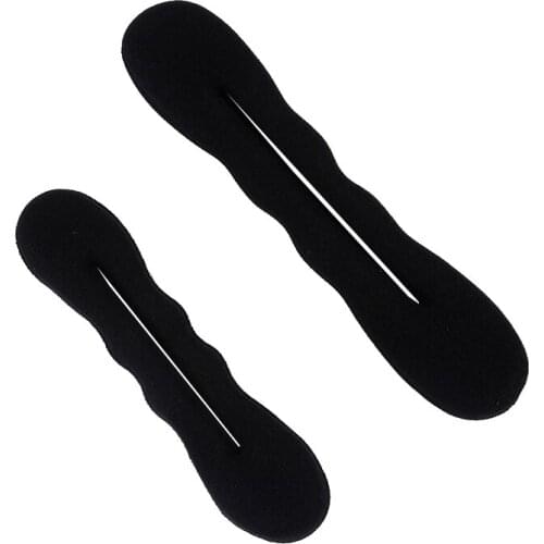 1pc 17cm/22cm Black Thicker models Styling Magic Sponge Clip Foam Bun Curler Hairstyle Twist Maker Tool Hair Accessories
