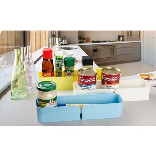 1PC Plastic Bathroom Kitchen Storage Rack Self Adhesive Wall Storage Shelf Rack Bathroom Sundries Holder OK 0680