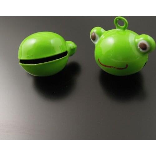 10pcs/lot Jingle Bells Lot Craft PendantCharms Christmas Frog Phone Pet Decor 21*19*15mm Jewelry Findings Handmade Craft 35287