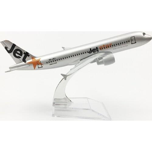 16CM 1:400 Scale Jetstar Airways Airbus A320 Airlines Airplane Model Metal Diecast Plane Model Kids Gifts Collectible Display