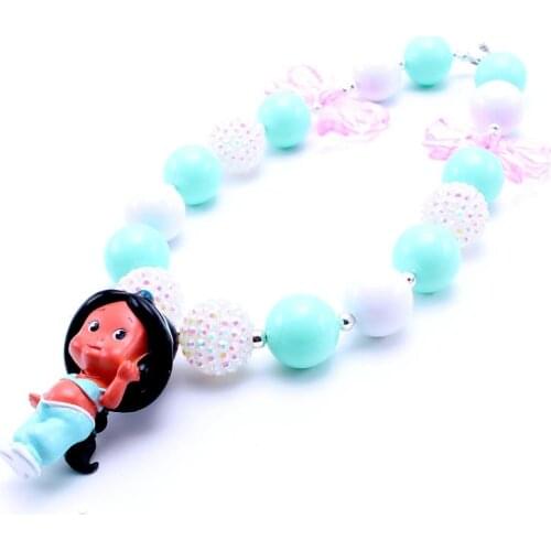2PCS/Lot New Design DIY kids chunky necklace princess necklace bubblegum necklace,girls bead necklace