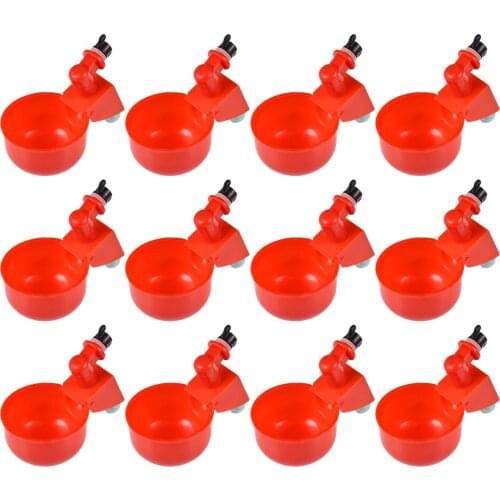 Chicken Watering Cup Automatic Poultry Waterer Drinking Bowl Farm Livestock Feeding Supplies 1/6/12/Pcs