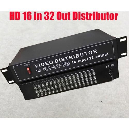 Free Shipping 16 In 32 Out AHD CVI TVI CVBS Video Distributor 16CH To 32CH Splitter For CCTV Security Camera