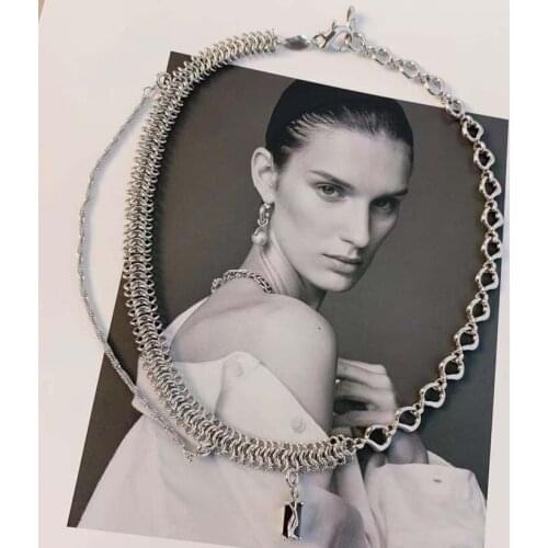 New trend spider twist stitching ins wind necklace gemstone clavicle chain